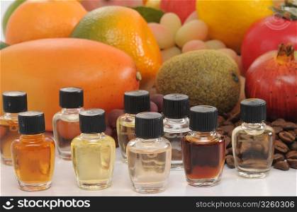 Fruit perfume bottles.