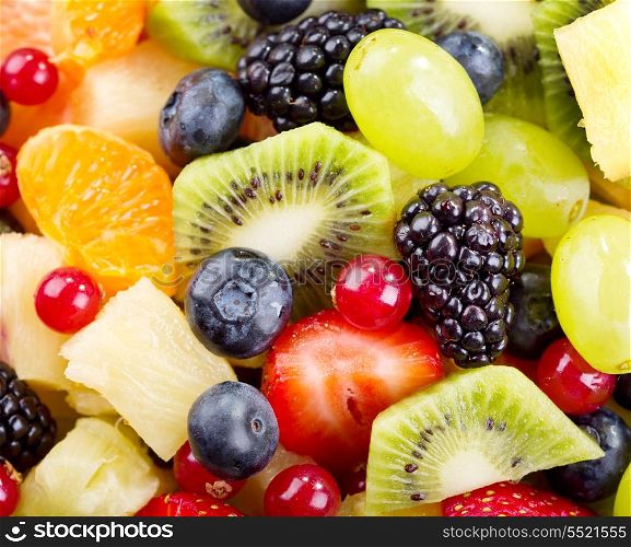 fruit salad as background