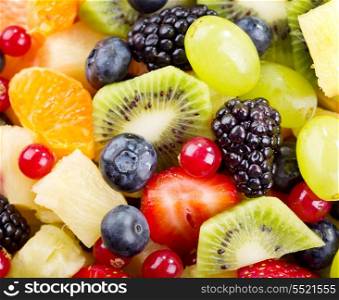 fruit salad as background