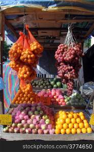 Fruit stall in the market in Sri Lanka