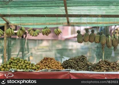Fruit stalls in Laos 