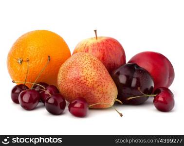 Fruit variety isolated on white background