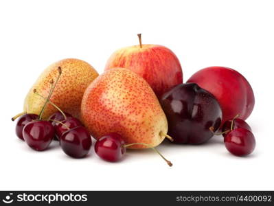 Fruit variety isolated on white background