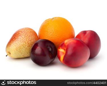 Fruit variety isolated on white background