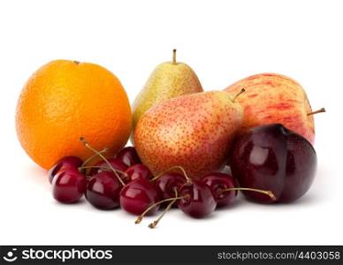 Fruit variety isolated on white background