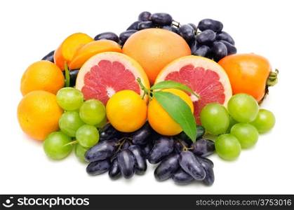 fruits and berries isolated on a white background