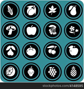 fruits and vegetables set . fruits icons