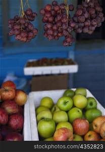 Fruits at a market stall, Providencia, Providencia y Santa Catalina, San Andres y Providencia Department, Colombia