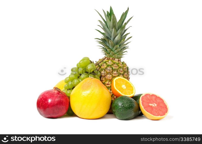 fruits isolated on a white