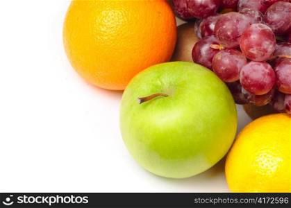 fruits isolated on white