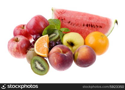 fruits isolated on white background