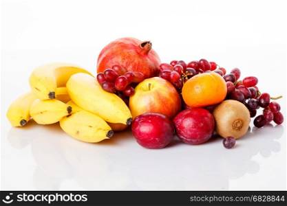 fruits isolated on white background. Fresh fruits