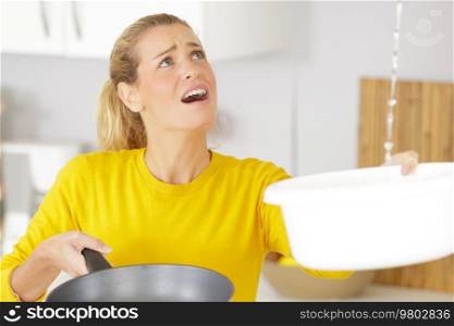 frustrated woman having leak problems