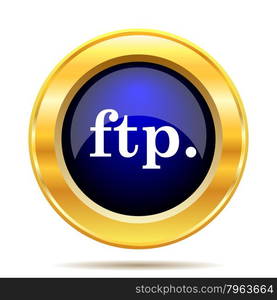 ftp. icon. Internet button on white background.