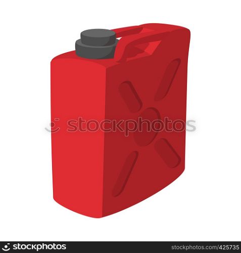 Fuel container jerrycan cartoon icon. Gasoline canister isolated on white background. Fuel container jerrycan cartoon icon