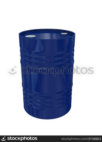 Fuel drum over white background. 3d rendered image