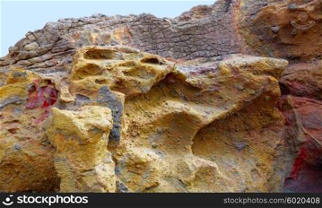 Fuerteventura La Pared stone textures at Canary Islands of Spain
