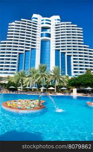 FUJAIRAH, UAE - November 16: Luxurious 5-star hotel Le Meridien Al Aqah Beach Resort on November 2, 2012 in Fujairah.