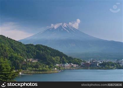 Fuji mountain on kawaguchiko lake, Japan