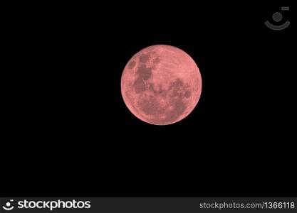 Full Blood moon on the dark night