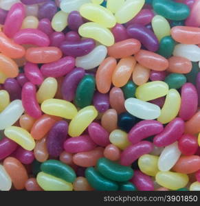 Full Frame Pile of Colorful Jelly Bean Sweet Candy