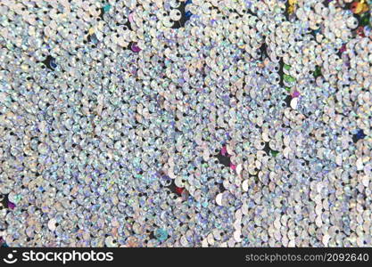 full frame silver shiny sequins background