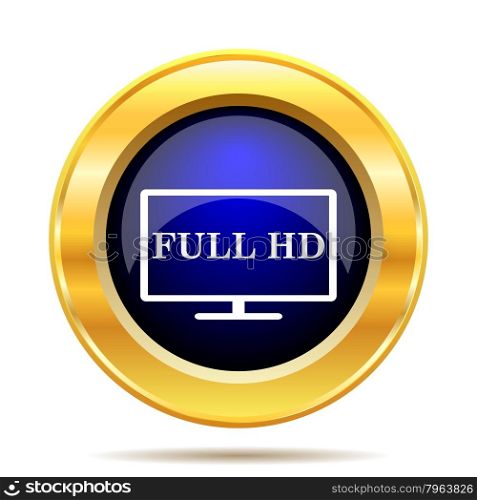Full HD icon. Internet button on white background.