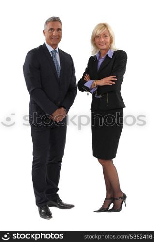 Full length business couple