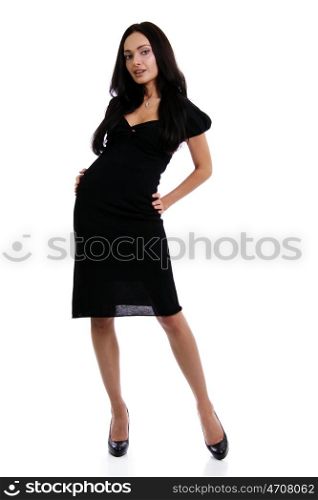 Full length of a beautiful young lady in dress