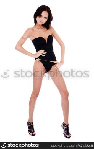 Full length portrait of an attractive woman