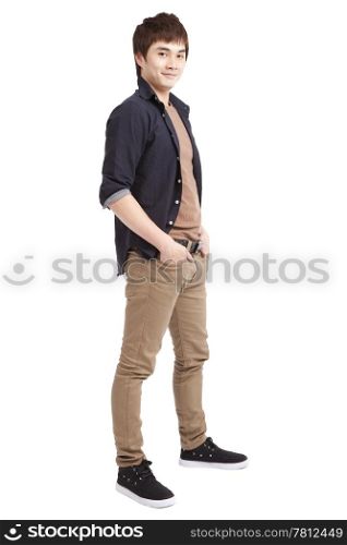 Full length portrait of Asian young man