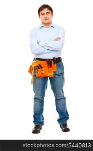 Full length portrait of construction worker&#xA;