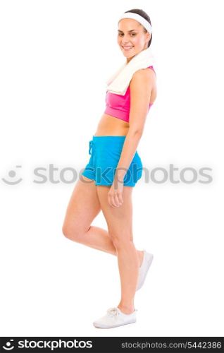 Full length portrait of fitness girl