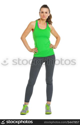 Full length portrait of fitness young woman