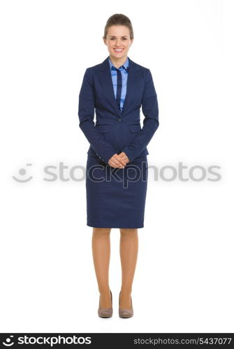 Full length portrait of happy business woman