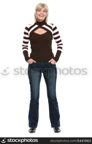 Full length portrait of middle age woman
