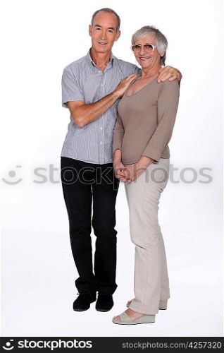 Full length senior couple