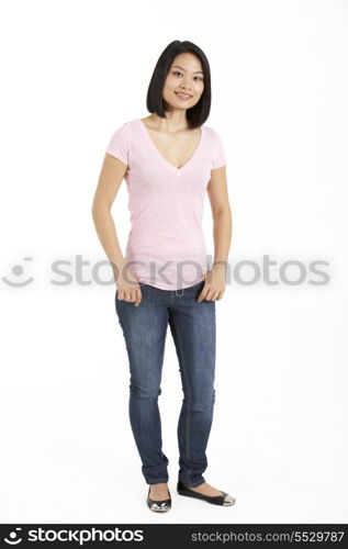 Full Length Studio Shot Of Chinese Woman