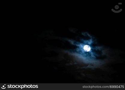 Full moon and clouds. Clouds that cover the sky on the night of the full moon