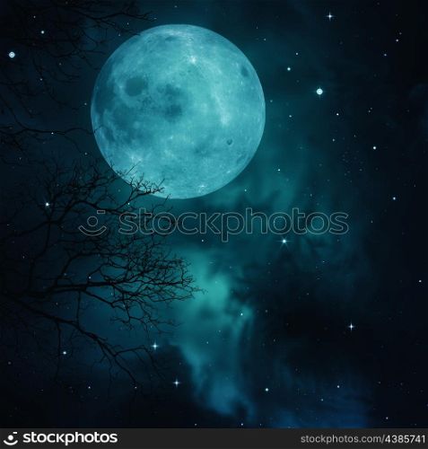 Full Moon on the skies, abstract natural backgrounds