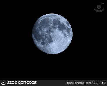 Full moon seen with telescope. Full moon seen with an astronomical telescope