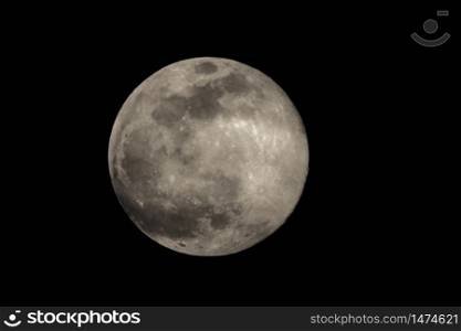Full moon shot with telescope. Full moon