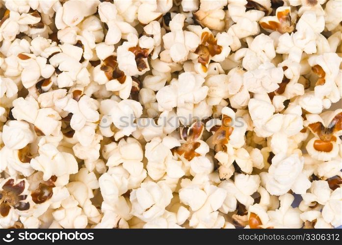 Full of delicious pop corn as background