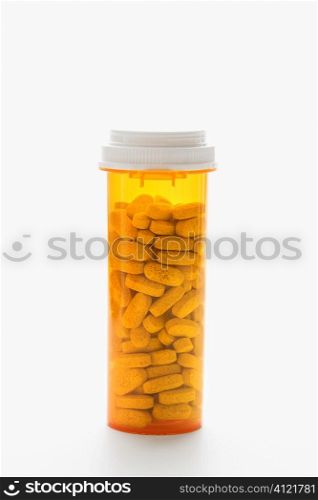 Full Pill Bottle. Isolated