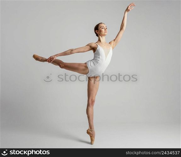full shot ballerina one leg
