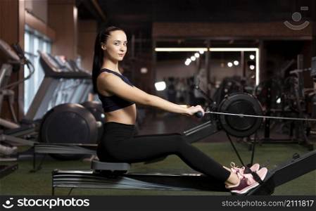 full shot woman working out