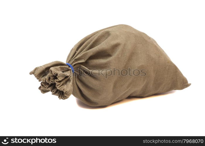 Full small sack isolated over white
