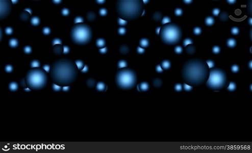 Full-spheres fly symmetrically against a dark background