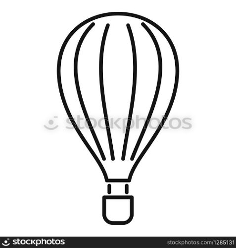 Fun air balloon icon. Outline fun air balloon vector icon for web design isolated on white background. Fun air balloon icon, outline style