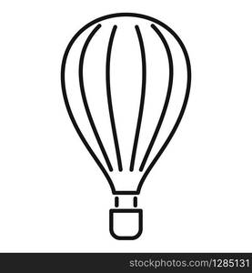 Fun air balloon icon. Outline fun air balloon vector icon for web design isolated on white background. Fun air balloon icon, outline style